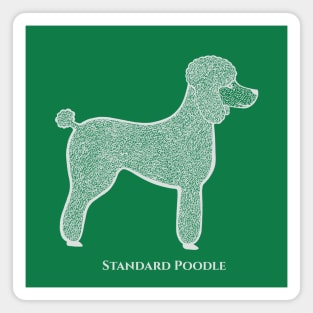 Standard Poodle - hand drawn dog lovers design Magnet